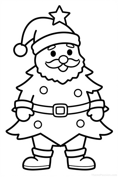 Christmas Santa Coloring Page