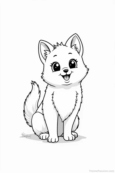 Kitten Coloring Page